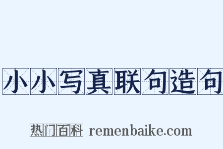 小小写真联句造句是什么意思的图片